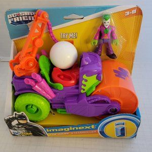 New DC Super Friends Imaginext The Joker Steamroller Figure Car Fisher Price